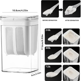 Resim 2200ML Yoğurt Süzme Aparatı Evde Süzme Aparatı Peynir Yapmak Artık Kolay 