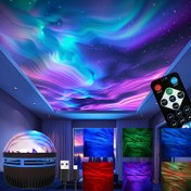 Resim Aurora Borealis LED Gece Işığı Projektörü - USB Güçlü, Yatak Odası, Oyun Odası ve Bahçe Dekorasyonu için İdeal - Sevgililer Günü, Noel, Düğünler ve Doğum Günleri için Mükemmel, Tatil Partileri ve Hediyeler için Harika, Plastik Malzeme, Düğme Pili Dahil Uzaktan Kumanda, Şarj Edilemez 