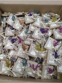 Resim Murat Süs Doğal Çiçekli Sabun Nikah Şekeri Hediyeliği (50 ADET) 