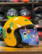 Resim IXANN Motosiklet Çocuk Kask Yazlık Çenesiz Sarı 