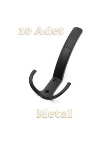 Resim Noktalı Portmanto Vestiyer Duvar Dolap Elbise Askısı Siyah Mobilya Kapı Askılığı Askılık 10 Adet Siyah 