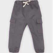 Resim DeFacto Erkek Bebek Beli Paçası Lastikli Cepli Gabardin Pantolon E2010A525SPGR452 Gri 