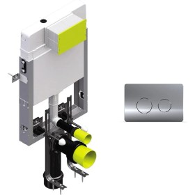 Resim E.C.A Serel Gömme Rezervuar Smooth - Kumanda Paneli - T020111BK40 