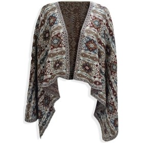 Resim Kadın Taş Etnik Desenli Kilim Şal 