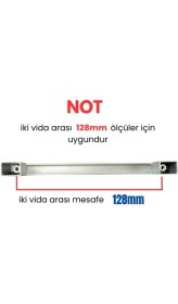 Resim Yahya 50 Adet Kare Mat Krom Metal Mobilya Kulbu Seti 128 mm 