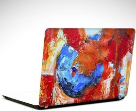 Resim Kırmızı Renkli Soyut Laptop Sticker 15.6 inch (38X27CM) 
