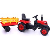 Resim Biberoğlu Pedallı Traktör Römorklu Oyuncak 