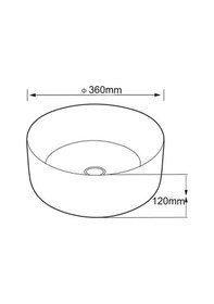 Resim Lena E-4040 Tezgah Üstü Porselen Lavabo 