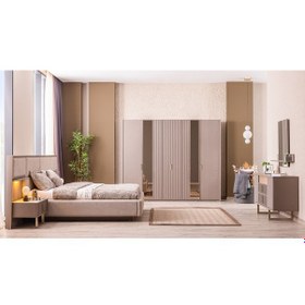 Resim Latte Bazalı Ve Karyolalı Yatak Odası Takımı 