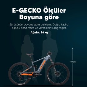 Resim Stradacycles Strada E-Gecko Hidrolik Disk 29 Jant Elektrikli Bisiklet 