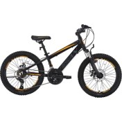 Resim Bisan Cooper Çocuk Bisikleti 28 cm Md 20 Jant 21 Vites Mat Siyah Turuncu 