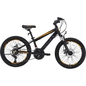 Resim Bisan Cooper Çocuk Bisikleti 28 cm Md 20 Jant 21 Vites Mat Siyah Turuncu 
