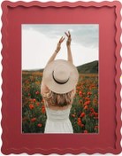 Resim Sunshine022 Kırmızı 11x14 İnç Dalgalı Duvar Ve Masaüstü Fotoğraf Çerçevesi Modern Dekor 