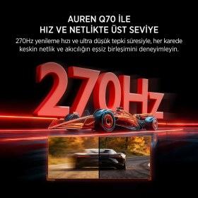 Resim James Donkey Auren Q70 27'' 270Hz 0.5ms Qhd 2k Fast IPS Rgb Pivot Gaming Monitör (Sıfır Ölü Piksel Garantili) 