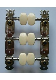 Resim Maxtone Gm22n Klasik Gitar Burgu Seti - 3+3 Nikel Aksesuar/yedek Parça Beyaz Kelebek Başlıklı Standart Mekanizma, Naylon Tel Uyumu Ve Hassas Akort İmkanı 