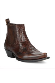 Resim FootCourt Erkek Kahverengi Kösele Western Kovboy Botu 