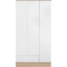 Resim Adore Base Genç Odası 3 Kapılı Tek Çekmeceli Gardırop-Italyan Meşe / Beyaz 