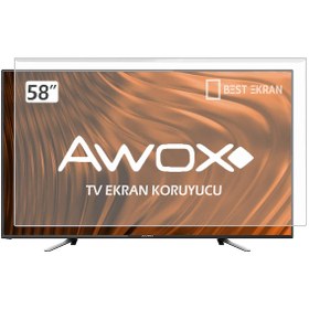 Resim Awox Uyumlu A2058 US TV EKRAN KORUYUCU - Awox Uyumlu 58" 146 Ekran Tv Koruma Pa 