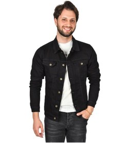 Resim Deepsea Erkek Koyu Lacivert Slim Fit Likralı Kot Ceket Jean Ceket 2201007 False Koyu Lacivert 
