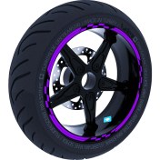 Resim Çınar Extreme Moto Gp Yarış Bayraklı Jant Şeridi Sticker Reflektif & Floresan Renkler Çınar Extreme 