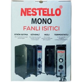Resim nestello elektrikli ısıtıcı, üç kademeli ayar, sessiz fanlı ısıtıcı, mono fanlı ısıtıcı sistemi 