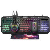 Resim Dolia Oyuncu Rgb Mekanik Klavye Seti Mouse+kulaklık+muse Pad Özel Tasarım+50 Milyon Tıklama Uzun Ömürlü 