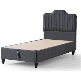 Resim Menekşe Tek Kişilik Sandıklı Baza Ve Dekoratif Başlık 2 Li Set 100 x 200 