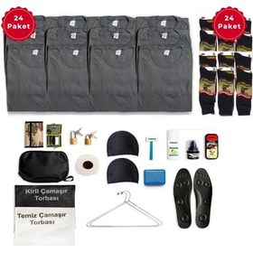 Resim 24 Lü Havacı Temel Asker Seti - Bedelli Askerlik Seti Antrasit 