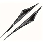 Resim Xuweiwei Paslanmaz Çelik Evrensel Araç Çıkartması 6 Renk Seçenekli Yapışkanlı Karoser Aksesuarı Siyah 