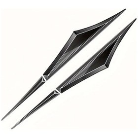 Resim Xuweiwei Paslanmaz Çelik Evrensel Araç Çıkartması 6 Renk Seçenekli Yapışkanlı Karoser Aksesuarı Siyah 