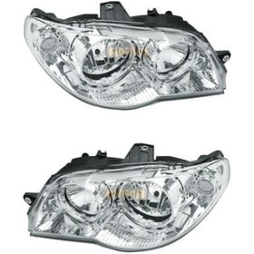 Resim Fiat Albea Yeni Model Far Takımı Beyaz Krom Sağ - Sol Far Set Takım Motorlu 51754471 - 51754472 