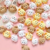 Resim 10 Adet Peluş Yavru Köpek Büyüsü, Poliresin Sevimli Köpek Süslemeleri, DIY El Sanatları, Takı Yapımı, Slime Süslemeleri, Telefon Kılıfı ve Saç Tokası Aksesuarları 