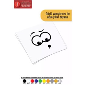 Resim Klozetteki Şaşkın Sticker Oto Motor Laptop Duvar Folyo Sticker 40 X 44 Cm 