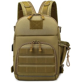 Resim Lemestar Kahverengi Outdoor Çanta: Usb Şarjlı, Yansıtıcı Şeritli, 0.52kg Hafif, Dağcılık-seyahat-bisiklet İçin Çok Amaçlı Sling Backpack Kahverengi 