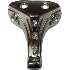 Resim Moda Taşlı Ahşap Sandık Ayağı, Kutu Ayak 3,5 cm - Nikel, 50 Adet - Lisinya 