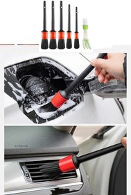 Resim MeyZone Oto Detay Fırçası Seti 6 'lı Kaliteli Detaylı Farklı Boyutlar, Premium Seri 5+1 Araba Fırçası 