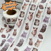 Resim 500 Sevimli Kedi Sticker | Kendinden Yapışkan, Parlak Yüzey, Hayvan Baskıları | DIY Kağıt Çıkartması, Su Şişeleri, Telefonlar ve Dizüstü Bilgisayarlar Süslemek için Mükemmel | Gençler ve Öğrenciler için Harika, Kedi Aksesuarları 