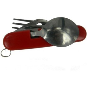 Resim K 524 Rd Çok Amaçlı Çakı Çatal, Kaşık, Bıçak 9cm - Plastik Gövde 