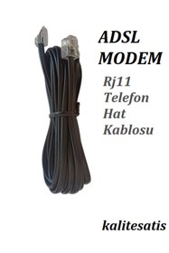 Resim Ks Games 3 Metre ADSL Modem Telefon Hat Kablosu RJ11 ( 50 ADET ) 