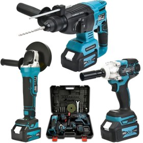 Resim prohummer Akülü 58vf Ultra 3lü Set Kırıcı Delici Hilti Taşlama ve Somun Sökme PH023 