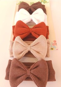 Resim SeherBebeButik Kız Bebek & Çocuk Fiyonklu Bandana Set - Yumuşak- Esnek 