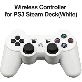 Resim Beyaz-ps3 Denetleyici Joystick Gamepad Kablosuz Bluetooth Joypad Sony Playstation 3 Süper Ince Pc Oyun Konsolu Kontrolü 6 Eksen 