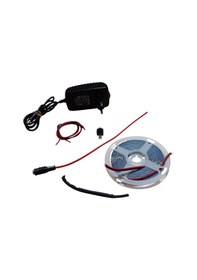 Resim Dc 12v Şerit Led 5 Metre Tek Çipli Beyaz Işık Lamba Anahtar Adaptörlü Aydınlatma Devresi Öğrenci Hobi Deney Seti 