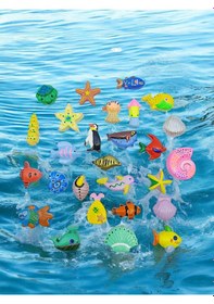 Resim Taş Boyama Anne-çocuk Etkinliği, 30 Parça Sevimli Deniz Canlıları 