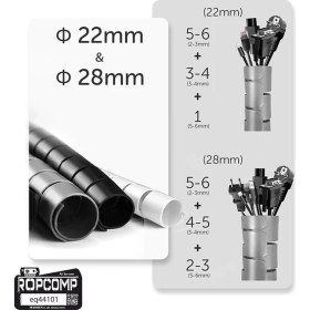 Resim Ropcomp Spiral Kablo Kanalı Kablo Düzenleyici Toplayıcı Tutucu 1.5m – 22MM (Gri) 