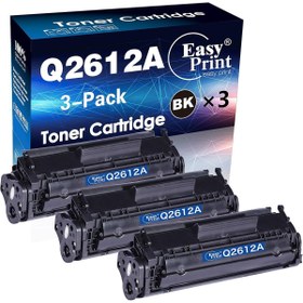 Resim UCUZTEKNO 12A/ Q2612A Yüksek Kalite 3 Adet Muadil Toner 1012 / 1015 / 1018 / 1020 / 1022 ( 2000 Sayfa ) 
