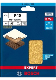 Resim Bosch Expert C470 115x107 Mm 120 Kum 10'lu Zımpara Kağıdı 6 Delikli 2608900890 