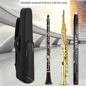 Resim LeDong Oxford Kumaş Alto Saksofon/Mi Saksofon Performans Çantası: Dış Cepli, Saplı ve Omuz Askılı Düz Alto Saksofon Çantası 