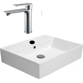 Resim Alvit 38*50 Tezgahüstü Setüstü Lavabo 38*50 cm Gpd Provido Lavabo Bataryası MLB156 