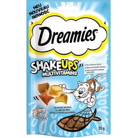 Resim Dreamies Shakeups Multivitaminli Deniz Ürünleri Kedi Ödül Maması 55 G 